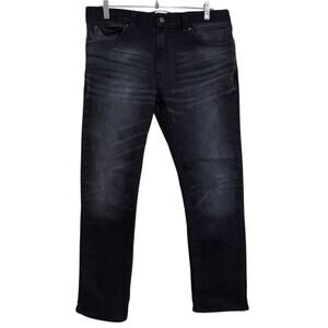 True Craft Slim Jeans Mens 34x30 (34x29) Black Denim